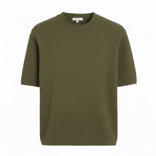 COMMANDO GREEN WAFFLE KNIT T-Shirt