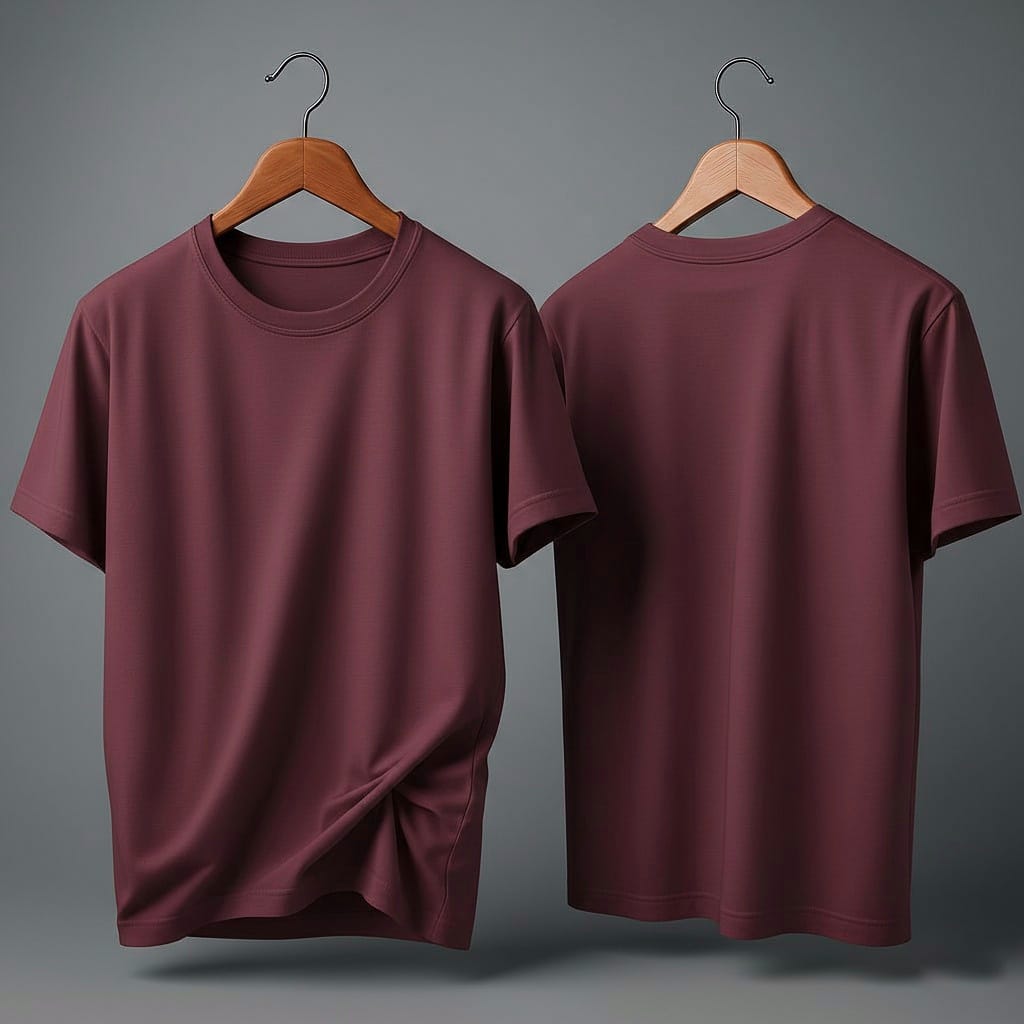 Drop Shoulder Pack of Two (Dark Gray & Maroon)
