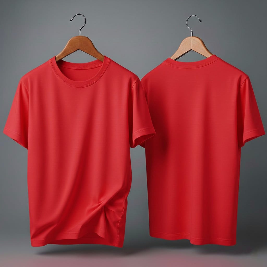 Drop Shoulder Red Plain